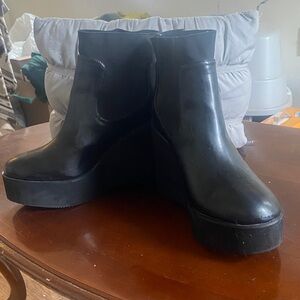 Black Women's Platform Ankle Boots